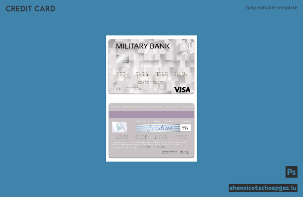 Australien, Australian Military Bank Visa-Karte – Beispielvorschau